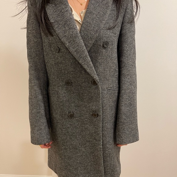 Zara Herringbone Coat - Picture 4 of 7